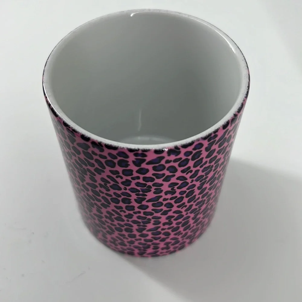 Pink and Purple Leopard Print Cosmetic or Pencil Holder